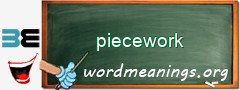 WordMeaning blackboard for piecework